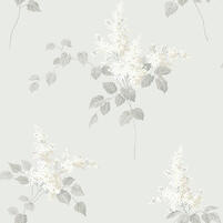 Motivansicht der Tapete LILACS, Farbton GREY (florale Tapete)