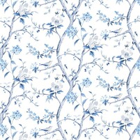 Ansicht des Stoffes LILIAN, Farbton PORCELAIN BLUE