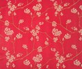 Motiv des floralen Stoffes LINA ROT (Kirschblueten)