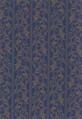 Motiv des Webstoff LUCIA BLUE (florale Ornamente in Streifen)