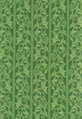Motiv des Webstoff LUCIA GREEN (florale Ornamente in Streifen)