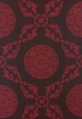 Rueckseitenansicht des Stoffes MARGERIE BLACK ON RED (beidseitig verwendbar)