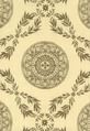 Motivansicht des Stoffes MARGERIE BROWN ON CREAM