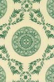 Motivansicht des Stoffes MARGERIE VIRIDIAN GREEN ON CREAM