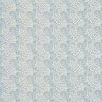 Motivansicht des englischen Stoffs MARIGOLD, Farbkombination CHINA BLUE/IVORY, bei ARTE FRESCA
