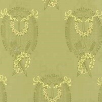 Detailansicht des Stoffes MARQUAIS, Farbton GREEN (dezentes Ornamentmuster)