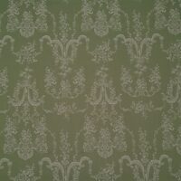 Stoff mit Rokoko Blumen und Ornamenten in Grn