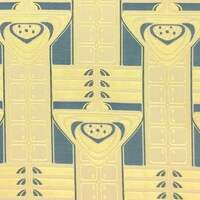 Detailansicht Art Deco-Stoff MONTPARNASSE BLUE/CREAM