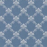 Detailansicht des Stoffes ODEON, Farbton LIGHT BLUE (florales Motiv in Rauten)