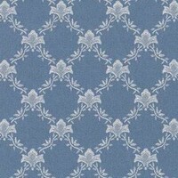 Detailansicht des Stoffes ODEON, Farbton LIGHT BLUE (florales Motiv in Rauten)