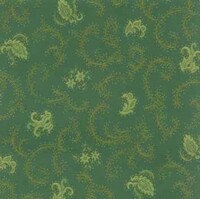 Detailansicht des Stoffes ODILE, Farbton GREEN (Rokoko-Replik)