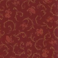 Detailansicht des Stoffes ODILE, Farbton RED (Rokoko-Replik)