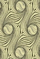 Motivansicht des Stoffes PAON BLACK ON CREAM