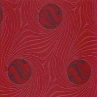 Detailansicht des Stoffes PAON, Farbton RED ON RED (Jugendstilmuster)