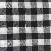 Detailansicht des karierten Baumwollstoffes PASCALE CHECK, Farbton BLACK