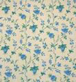 Motivansicht des Stoffes PEMBERLEY TRAIL BLUE/GREEN ON CREAM