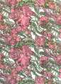 Floraler Art-Nouveau-Stoff mit Pfingstrosen als Webstoff nach Alfons Mucha