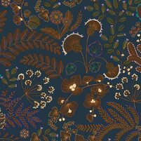 Detailansicht des Veloursstoffes PERONEL VELOURS FOND BLEU PETROLE