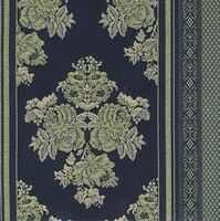 Ansicht des Streifenstoffes PETRARCA, Farbton CREAM/BLUE (von der Barockzeit inspiriert)