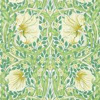 florale Tapete: PIMPERNEL, Farbkombination WELD/LEAF GREEN, bei ARTE FRESCA