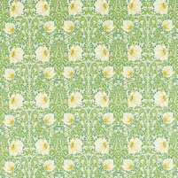 Motivansicht des englischen Stoffs PIMPERNEL, Farbkombination WELD/LEAF GREEN, bei ARTE FRESCA