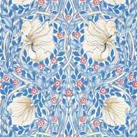 florale Tapete: PIMPERNEL, Farbe WOAD, bei ARTE FRESCA
