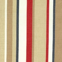 Ansicht des Laura Ashley Stoffes RIPLEY STRIPE, Farbton SCARLET/BISCUIT (Streifenstoff)