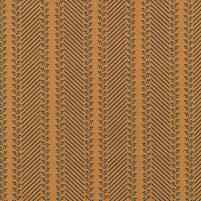Detailansicht des Stoffes RITA STRIPE, Farbton PUMPKIN (Streifen mit Borten von Blattornamenten)