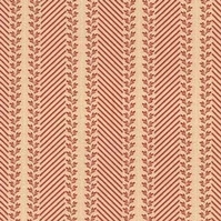 Detailansicht des Stoffes RITA STRIPE, Farbton RED ON CREAM (gemusterte Streifen)