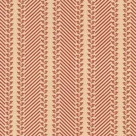 Detailansicht des Stoffes RITA STRIPE, Farbton RED ON CREAM (gemusterte Streifen)
