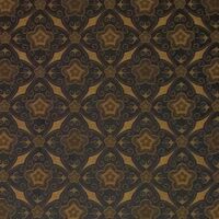 Detailansicht des Stoffes SAN FELICE, Farbton BLACK ON BRONZE (stilisiertes Historismusmuster)