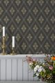 weiteres Raumbild der Tapete SANDVIKEN GOLD/EBONY