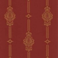 Detailansicht des Stoffes SELENA, Farbton BURGUNDY (Ornamente in Streifen)