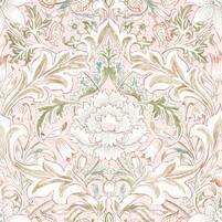 florale Tapete: SIMPLY SEVERN, Farbkombination COCHINEAL/WILLOW, bei ARTE FRESCA