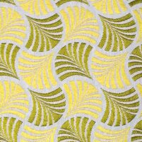 Ansicht des Stoffes SINCLAIR, Farbton GOLD (Jacquardstoff, geometrisches Motiv)