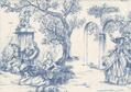 Motiv des Toilestoffes SOLINE TOILE, Farbton BLEU