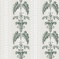Kombinierte Blumen- und Streifentapete von Sandberg Nr. 831-28 SOPHIE SPRING GREEN, bei ARTE FRESCA