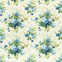 Detailansicht des Blumenstoffes STAPLETON PARK, Farbton FRENCH BLUE, bei ARTE FRESCA