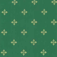 Detailansicht des Stoffes STELLA, Farbton BEIGE ON VIRIDIAN GREEN (Sternornament)