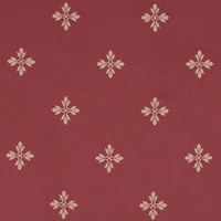 Detailansicht des Stoffes STELLA, Farbton BEIGE ON RED (Sternornament)