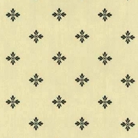 Detailansicht des Stoffes STELLA, Farbton BLACK ON CREAM (Sternornament)