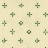 Detailansicht des Stoffes STELLA, Farbton VIRIDIAN GREEN ON CREAM (Sternornament)