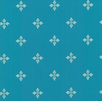 Detailansicht des Stoffes STELLA, Farbton TURQUOISE (sternenfoermige Ornamente)