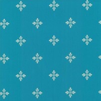 Detailansicht des Stoffes STELLA, Farbton TURQUOISE (sternenfoermige Ornamente)