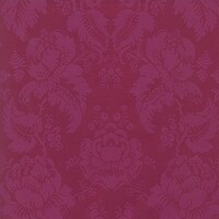Detailansicht des Stoffes SYLVAINE, Farbton WINE RED (florale Motive im Stil der Barock- und Rokokozeit)