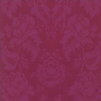 Detailansicht des Stoffes SYLVAINE, Farbton WINE RED (florale Motive im Stil der Barock- und Rokokozeit)