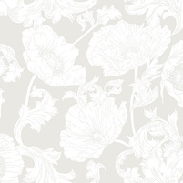moderne florale Tapete: TELFORD, hier Farbe LIGHT BEIGE, bei ARTE FRESCA