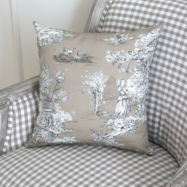 Dekokissen TOILE DE JOUY BRAUN bei ARTE FRESCA