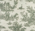 Toile de Jouy Stoff im Landhausstil in Dunkelgrn