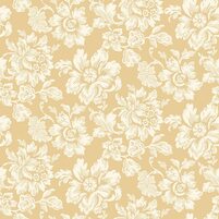 Motivansicht der schwedischen floralen Tapete TURID, Farbe YELLOW, bei ARTE FRESCA